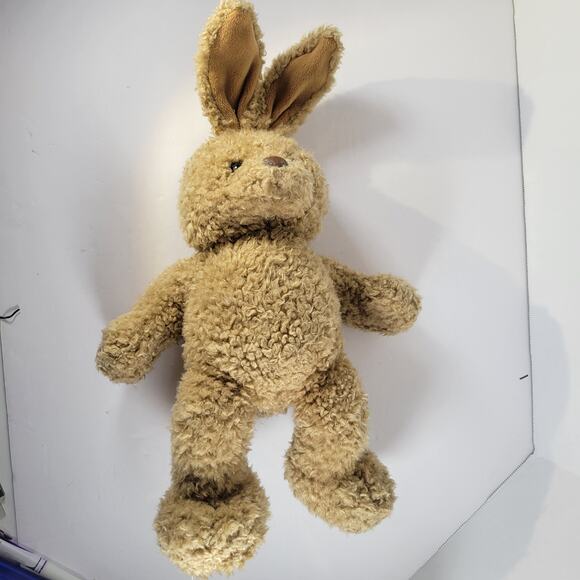 16" Bunny Rabbit Curly Tan Plush Retired 1997 Build-a-Bear Laughing Sounds - Picture 2 of 13